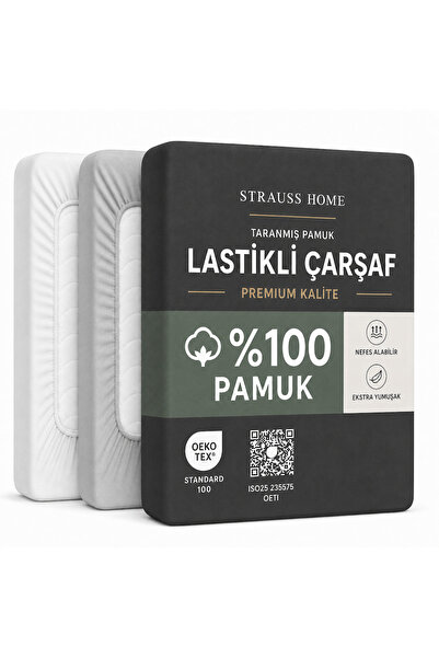 Strauss Home Premium plahta sa gumom – OEKO-TEX sertifikovana, mekana pamučna...