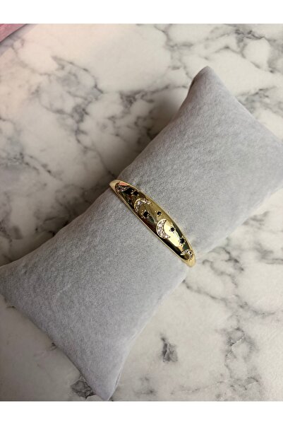 nurjewelry Çelik ay yıldız detaylo kelepçe