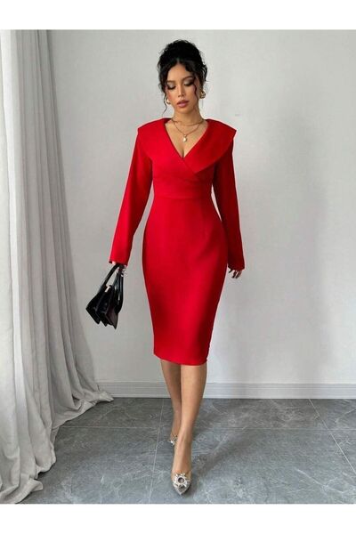 Iuliashop Luiza Red Midi Dress - M
