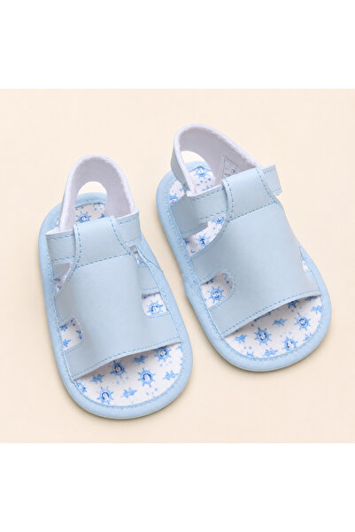 Bebelul Sandalute bebe Funny Baby talpa moale albastre 0-12 luni