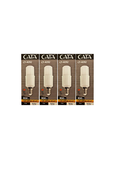 Cata CT-4091 4 Adet Özel Tasarım Silindir Şeklinde LED Ampul 8W 780LM Küçük A...