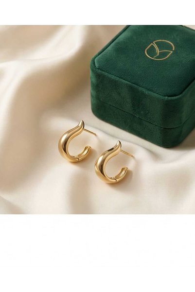 XUPING JEWELRY Flame Figure Gold Earrings