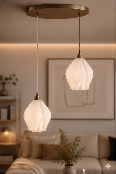 Rekatech LALE design Modern Beyaz Sarkıt Avize Pinterest Şık Tasarım Salon Mu...