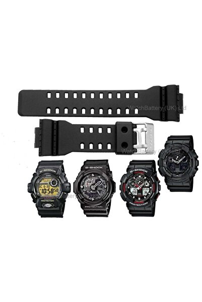 Azzuro G Shock Ga-100 Siyah Silikon Saat Kordonu