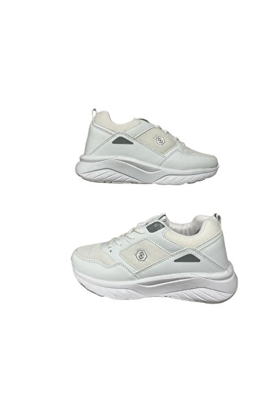 Queen Step Unisex Mesh Sports Shoes White