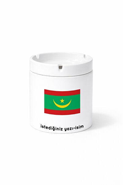 Kirbi Reklam Country Mr. Mauritania Mauritania Flag Flag Printed Ashtray Asht...
