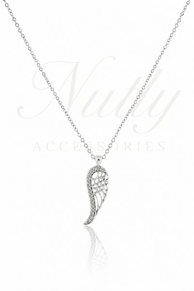 Nutly Accessories Angel Wing Necklace Women's Zircon Stone Steel Necklace Sty...