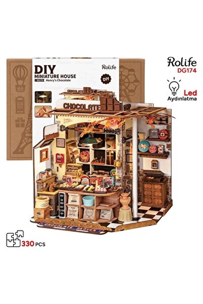 Rolife DG174 Henry'nin Çikolata Dükkanı Henry's Chocolate DIY Minyatür Maket ...