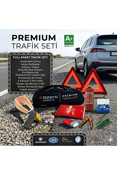 Dbc Online TRAFİK SETİ ARAÇ MUAYENE ONAYLI PREMIUM SET YANGIN SÖNDÜRME TÜPÜ D...