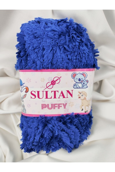 Sultan خيط حياكة يدوي أزرق من Puffy Saks 100 جرام. 100 متر. (قطعة واحدة) - ال...