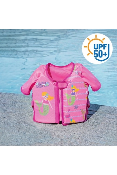 BESTWAY Vestă de înot din spumă cu mâneci, model sirenă, pentru copii (1-6 an...