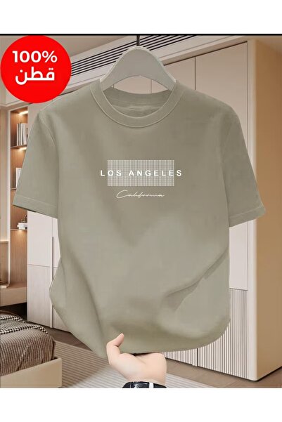 ORVIO Group تي شيرت رجالي كبير الحجم - تصميم عصري مطبوع عليه لوس أنجلوس كاليف...