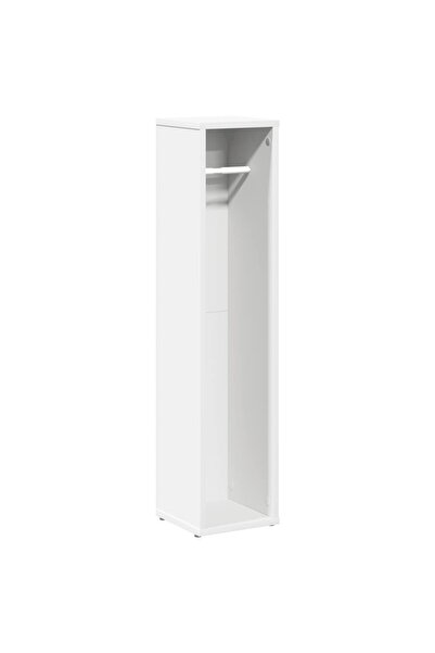 vidaxl Dulap de baie cu suport role, alb, 20,5x20x90 cm