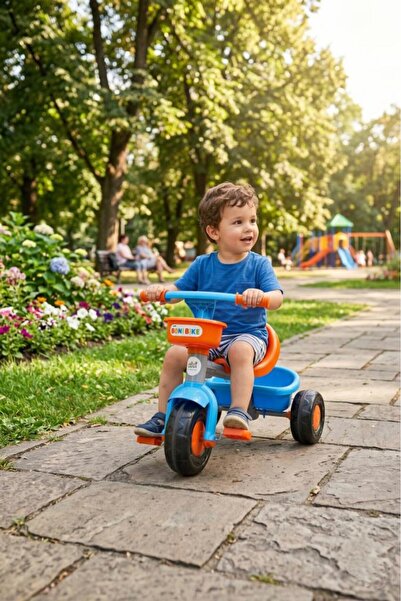 Tıfıl Toys Boni Bike 3 Tekerli Metal Gövdeli 50kg Taşıma Kapasiteli Ön ve Ark...