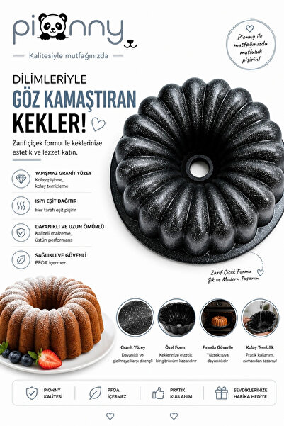 pionny Granite Thick Sliced Cake Mold Black