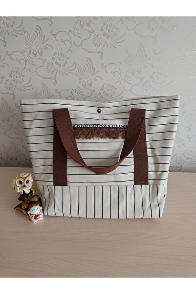 Talay Accessories Çizgili Bohem Kumaş Omuz Çantası