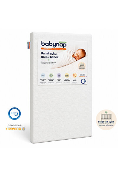 Babynap BabyPedic Bebek Yatağı, Yıkanabilir Kılıf, İç Koruma, 10 cm