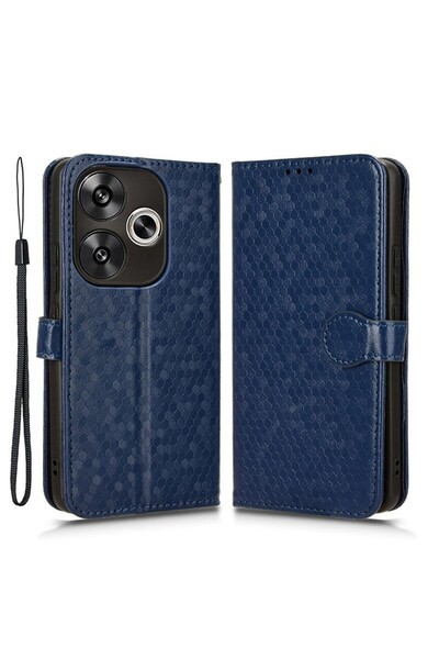 sscase Honeycomb Θήκη Πορτοφόλι Blue (Xiaomi Poco F6 5G)