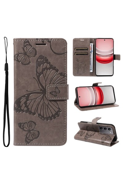 sscase Butterfly Θήκη Πορτοφόλι Grey (Realme C71 4G)