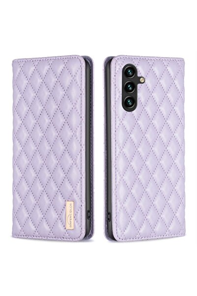 sscase Puff Rhombus Θήκη Βιβλίο Purple (Samsung Galaxy A56 5G)