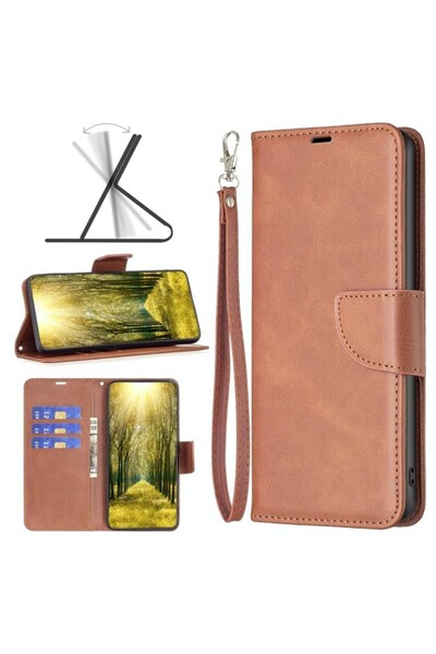 sscase Lambskin Texture Θήκη Πορτοφόλι Brown (Oppo A98)