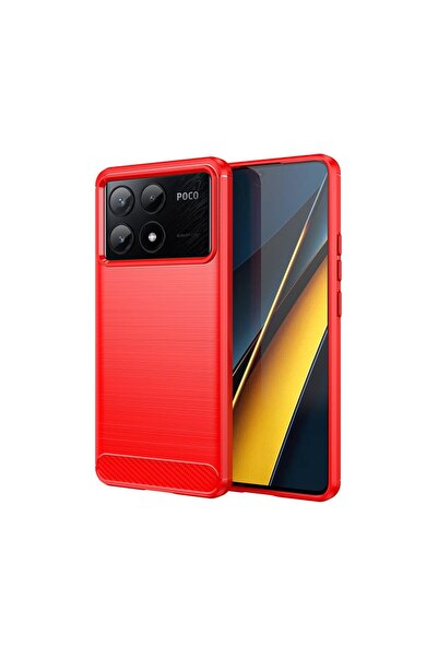 sscase Brushed Carbon Θήκη Σιλικόνης Red (Xiaomi Poco X6 Pro 5G)