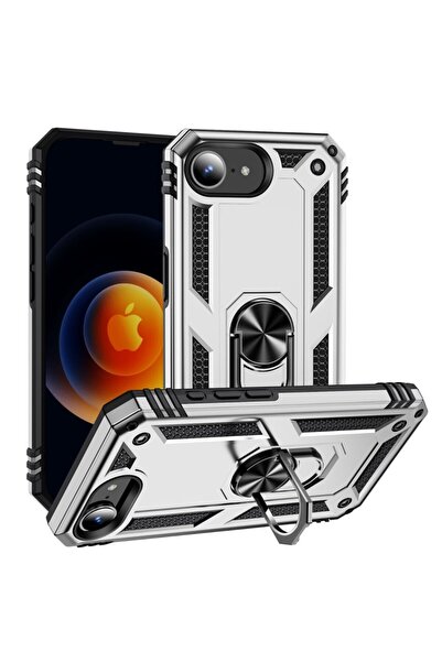 sscase Magnetic Ring Σκληρή Θήκη με Δαχτυλίδι Silver (Apple iPhone 16e/17e)