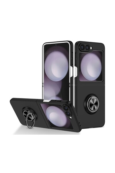 sscase Metal Ring Σκληρή Θήκη με Δαχτυλίδι Black (Samsung Galaxy Z Flip6 5G /...