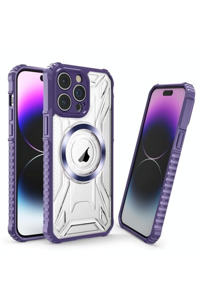 sscase CD Texture Magsafe Σκληρή Θήκη Dark Purple (Apple iPhone 15 Pro Max)