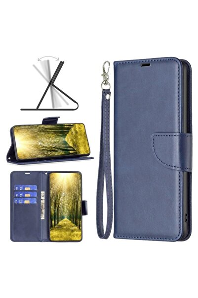 sscase Lambskin Texture Θήκη Πορτοφόλι Blue (Motorola Edge 40 Neo)