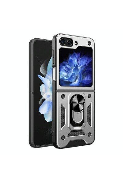 sscase Magnetic Bracket Σκληρή Θήκη Silver (Samsung Galaxy Z Flip5 5G)