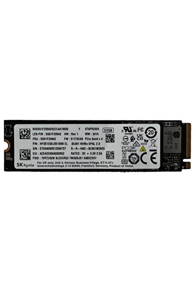 DİĞER1111 SKHynix 512GB 4000/2500MB/s 22x80 M.2 Nvme SSD (KUTUSUZ) HFS512GEJ9...