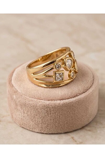 XUPING JEWELRY خاتم ذهبي مرصع بحجر الزركون بتصميم داملا