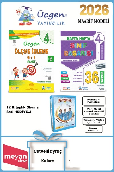 Üçgen Yayıncılık Üçgen 4.Sınıf Paket Deneme(6+1) Ve Hafta Hafta Sınıf Başarıs...
