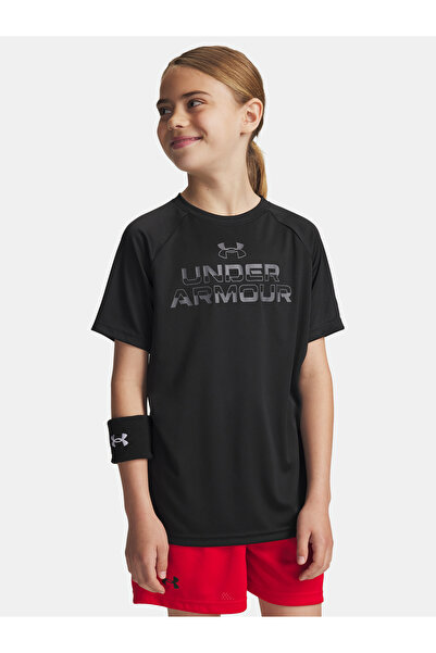 Under Armour Tricou băieți UA Tech Split Wordmark SS-BLK