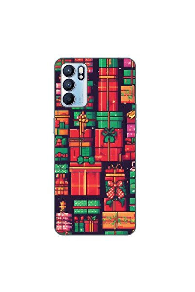 OEM Case compatible with Oppo Reno6 5G Silicon Gel Tpu Pattern Pixel Art Gifts