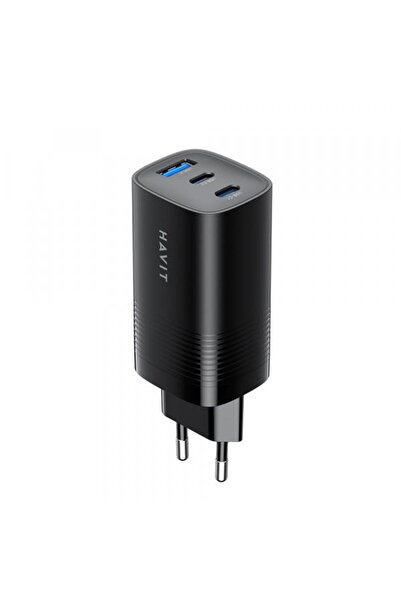 Havit Încărcător de perete UC20 65W, 1 x USB-A, 2 x USB-C (Negru)