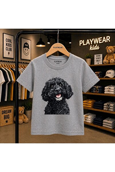 playwear تي شيرت كارانكل دوج مطبوع 100% للأطفال من الجنسين 5 6 -7 8-9 10 -11 ...