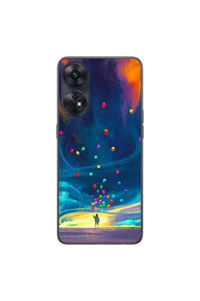 OEM Case compatible with Oppo Reno8 T 4G Silicone Gel Tpu Universe Balloons P...