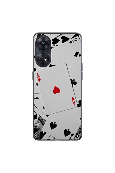 OEM Θήκη συμβατή με Oppo Reno8 T 4G από σιλικόνη TPU με σχέδιο τραπουλόχαρτων