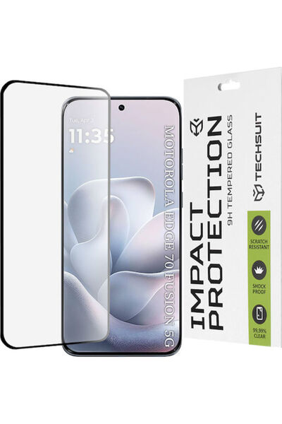 Techsuit 111d Γυαλί Πλήρους Κάλυψης με Πλήρη Κόλλα για 3D Κυρτή Οθόνη Motorol...