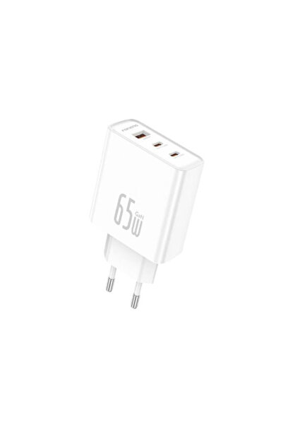 FONENG Φορτιστής χωρίς καλώδιο GaN με θύρα USB-A και 2 θύρες USB-C 65W Λευκός...
