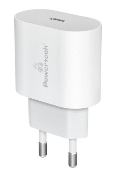 POWERTECH Φορτιστής Χωρίς Καλώδιο με Θύρα USB-C 12W Λευκός (PT-1150)