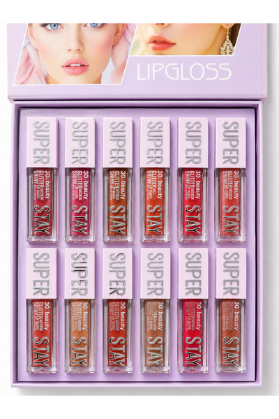 JLO Beauty Qalosat Lip Glosses - 12 Pieces