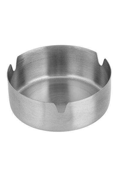 Zumzeria Scrumieră rotundă argintie din oțel inoxidabil Ø8x4cm