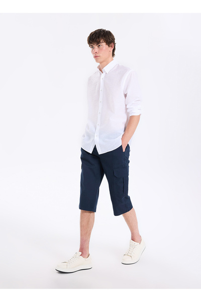 Lee Cooper Lacivert Erkek Rahat Şort 262 LCM 221015 JOAN LACİVERT