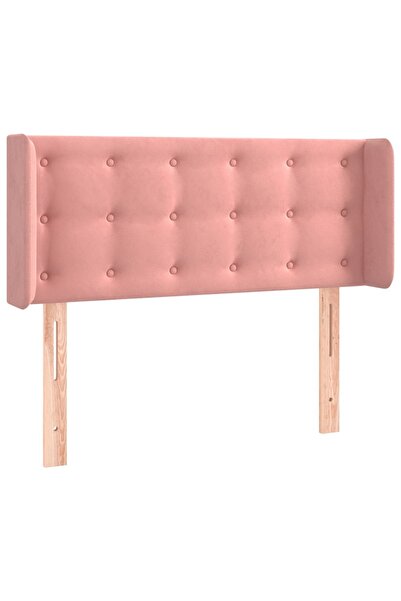 vidaxl Bedside table with pink wings 103x16x78/88 cm Velvet