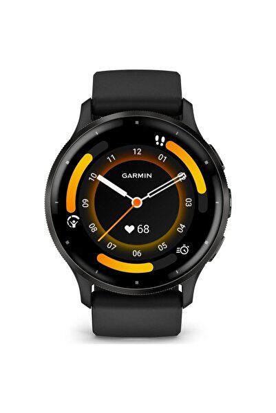 Garmin Смарт часовник Venu 3, GPS, Wi-Fi, Силиконова каишка, 45 мм, Черен/Сла...
