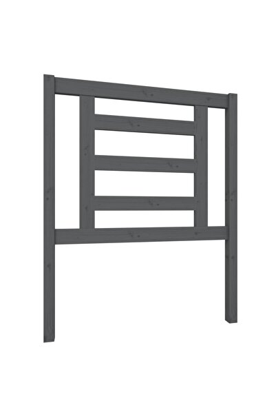 vidaxl Bedside table, gray, 81x4x100 cm, solid pine wood