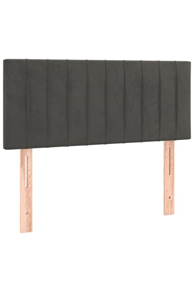 vidaxl Tăblie de pat, gri închis, 80x5x78/88 cm, catifea